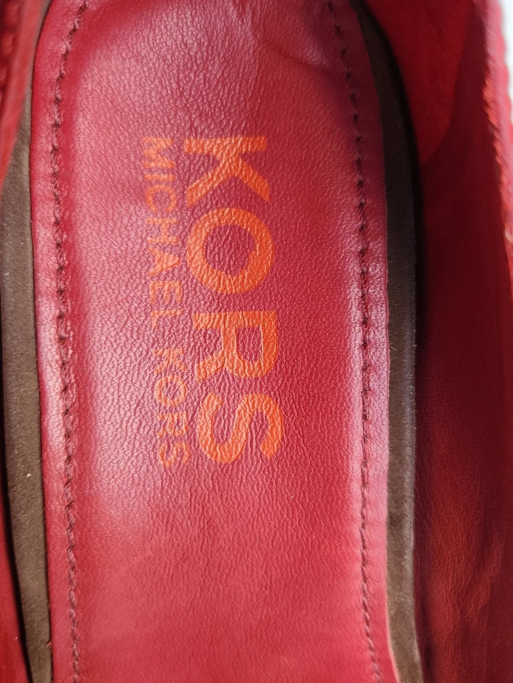 MICHAEL Michael Kors heels , RED Patent, Peep Toe High Heels size 7 M